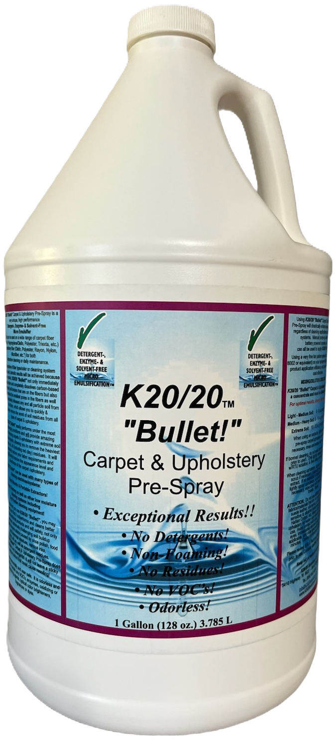 4 - K2020 Bullet - Carpet & Upholstery Pre-Spray Concentrate - Gallon - inPixio Bullet Bottle Image